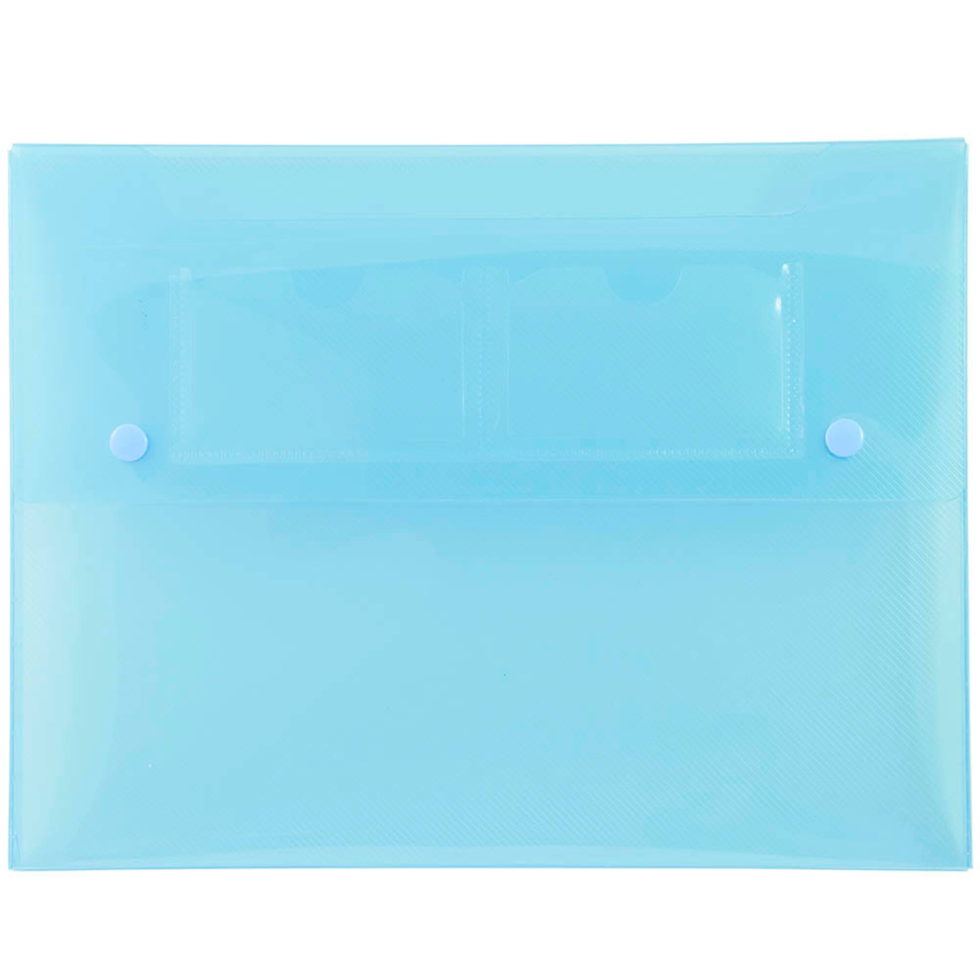 JAM Paper 9.5" x 12.5" Plastic Portfolio with Two Button Snap Closure